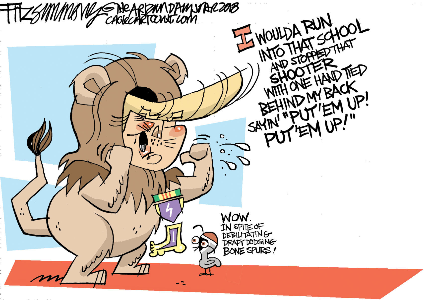 Daily Fitz Cartoon: Lion